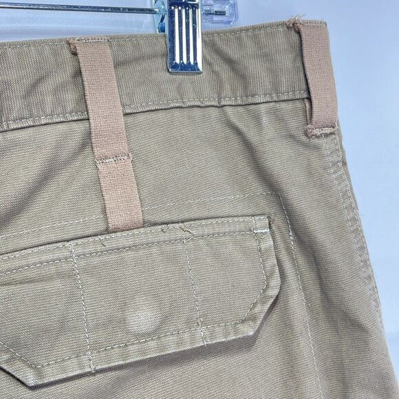 Tasso Elba Mens Pants Cargo 34x30 Cotton Flat Front Tan color - Picture 14 of 16